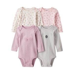 Carters Baby Girls Long Sleeve‎ Bodysuits 4 Pack Floral Fox Koala 9m